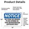 Signmission No Food Or Drinks To Be Stored In This Refrigerator, 14 in W x Rectangle, Vinyl Decal OS-2PACK-NS-D-1014-L-14618 - alternate 3